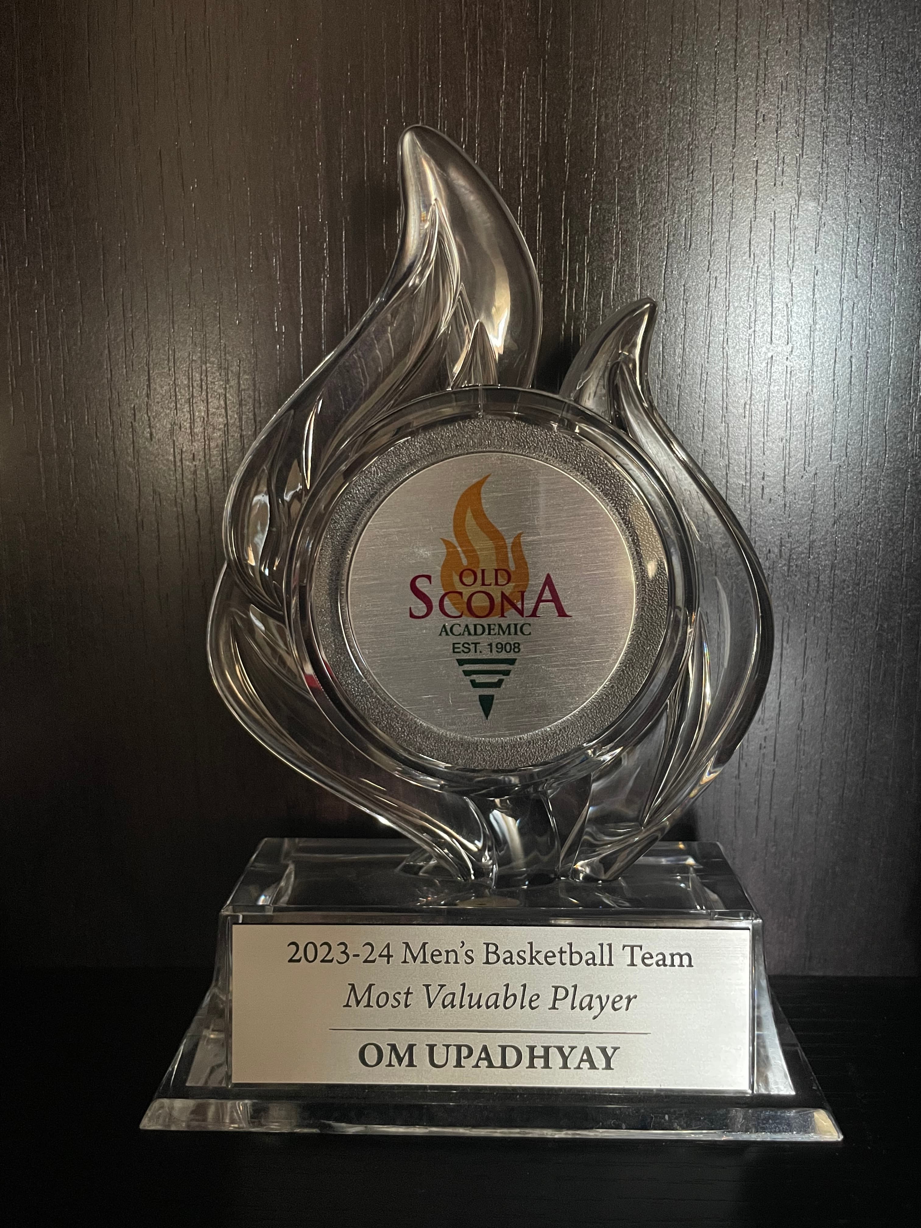 Basketball MVP award photo
